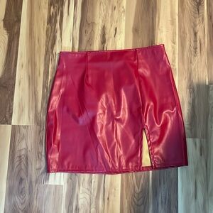 Faux leather skirt